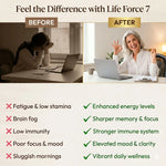 Life Force 7 premium mushroom powder for natural energy, focus, and immune support