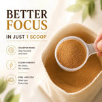 Life Force 7 mushroom powder container with organic fruiting body mushrooms for energy and focus